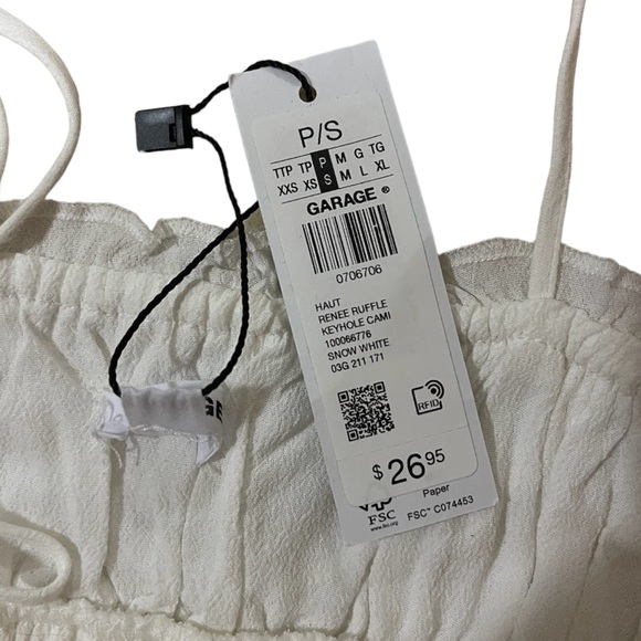 White Garage cropped tank top - Picture 4 of 5